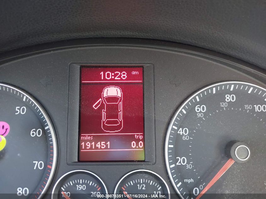 2009 Volkswagen Eos Turbo/Komfort VIN: WVWBA71F39V001130 Lot: 39878351