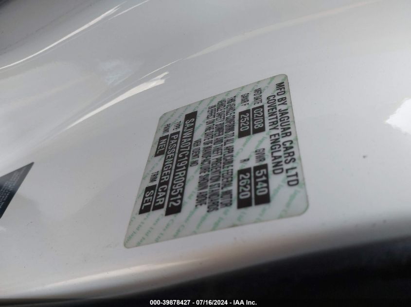 2009 Jaguar Xf Supercharged VIN: SAJWA07C191R09512 Lot: 39878427