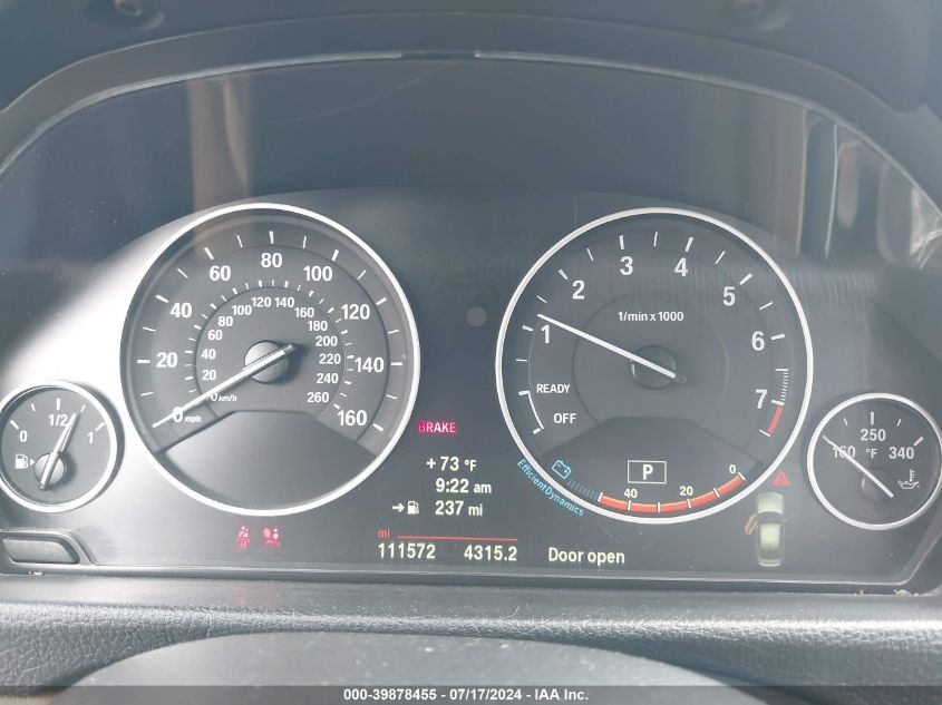 2014 BMW 328I VIN: WBA3C1C58EK106951 Lot: 39878455