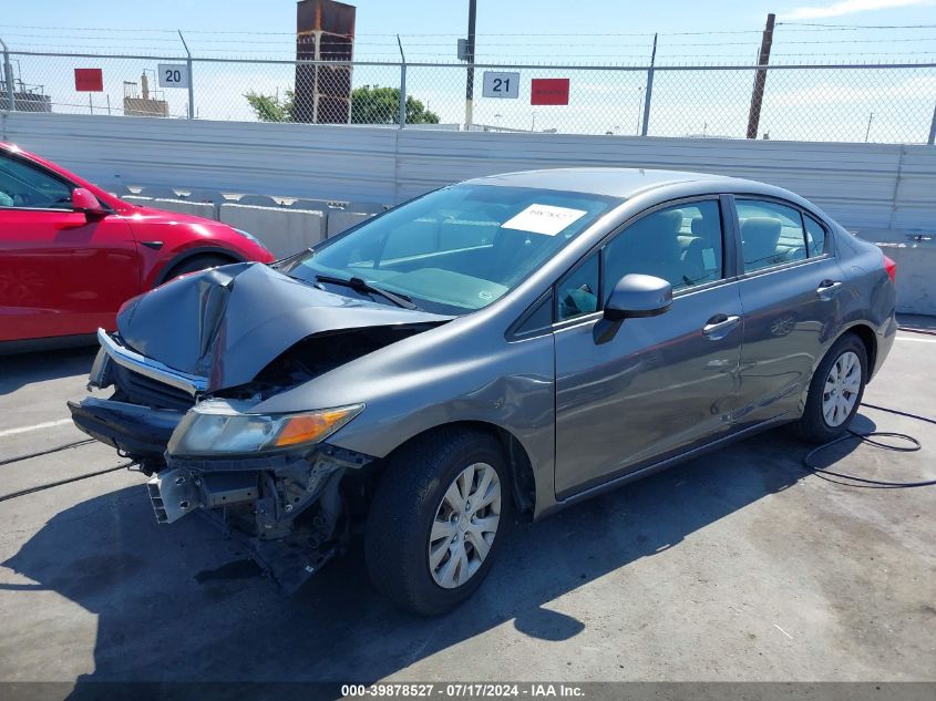 2012 Honda Civic Lx VIN: 19XFB2F50CE361582 Lot: 39878527