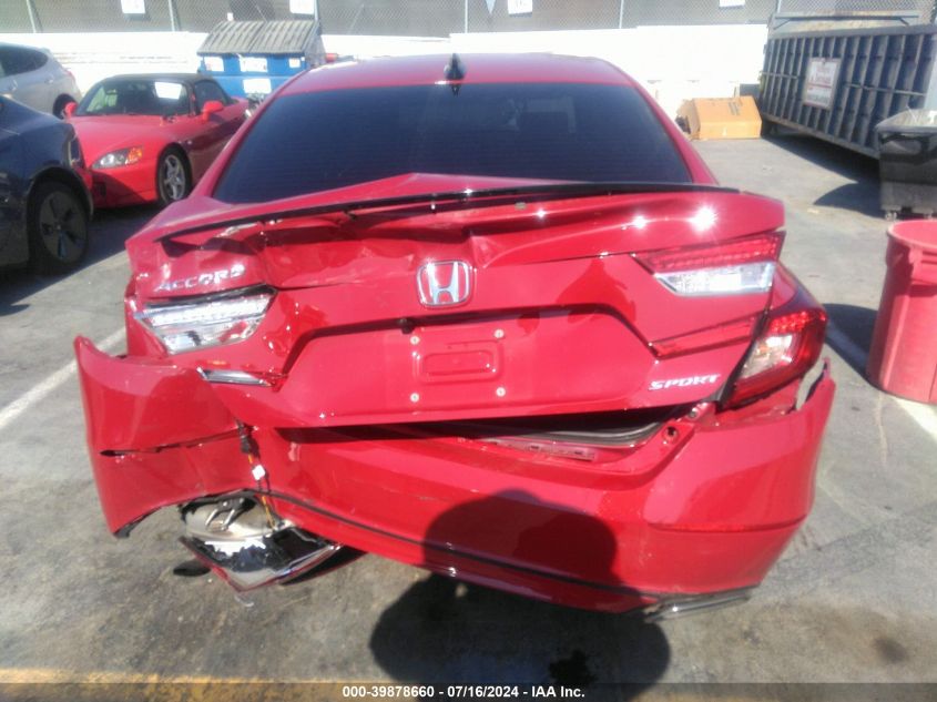 2022 Honda Accord Sport VIN: 1HGCV1F38NA004127 Lot: 39878660