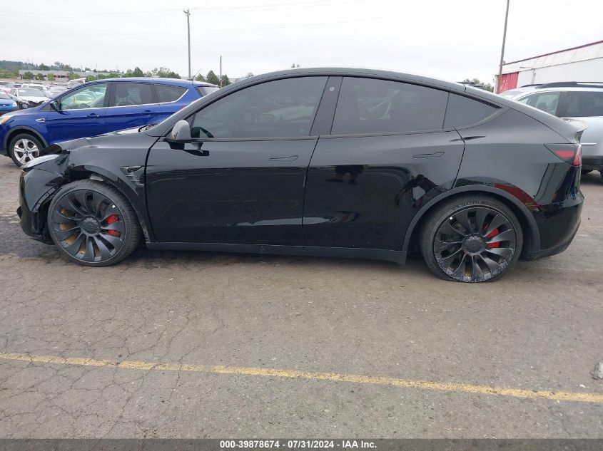 2023 Tesla Model Y Awd/Performance Dual Motor All-Wheel Drive VIN: 7SAYGDEF7PF695899 Lot: 39878674