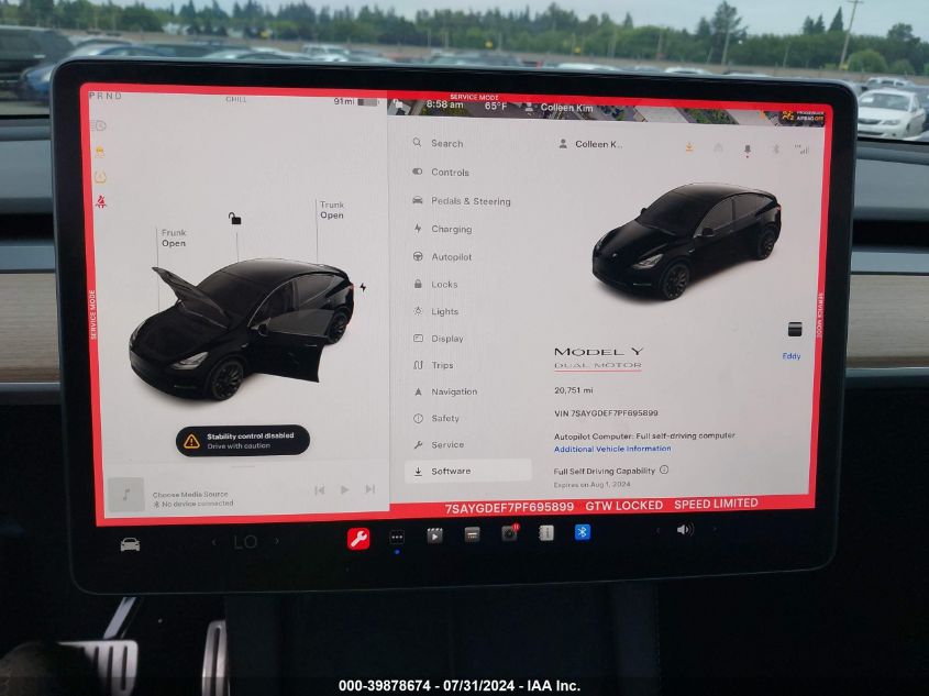 7SAYGDEF7PF695899 2023 TESLA MODEL Y - Image 18