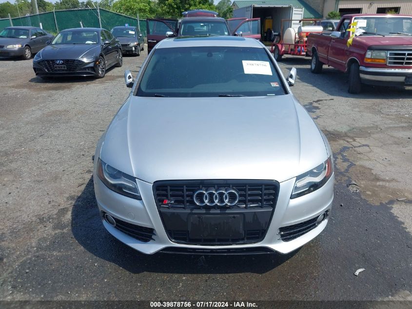 2012 Audi S4 3.0 Premium Plus VIN: WAUKGAFLXCA033711 Lot: 40728914