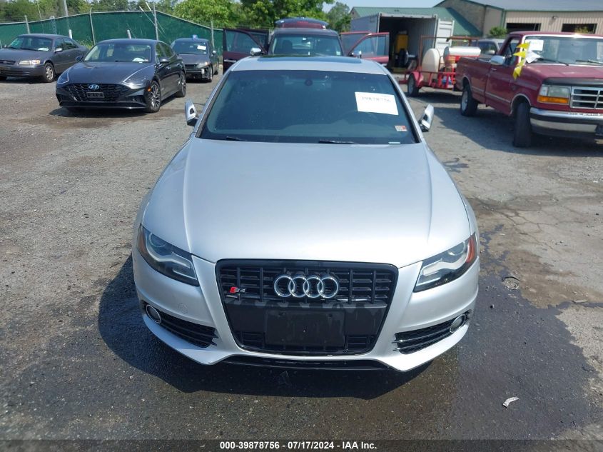 2012 Audi S4 3.0 Premium Plus VIN: WAUKGAFLXCA033711 Lot: 40728914