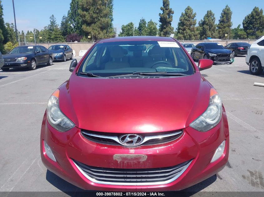 2013 Hyundai Elantra Gls VIN: 5NPDH4AE3DH241622 Lot: 39878802