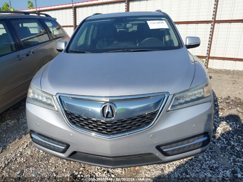 2015 Acura Mdx Advance Pkg W/Entertainment Pkg VIN: 5FRYD3H83FB014311 Lot: 39878846