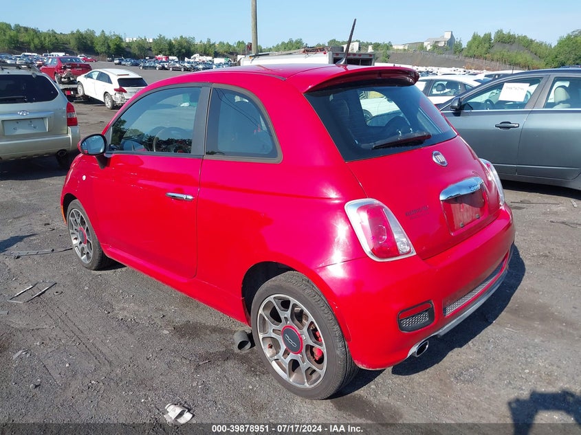 2013 Fiat 500 Sport VIN: 3C3CFFBR3DT697963 Lot: 39878951