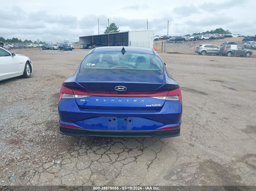 2023 Hyundai Elantra Hybrid Blue VIN: KMHLM4AJ6PU054885 Lot: 39879055