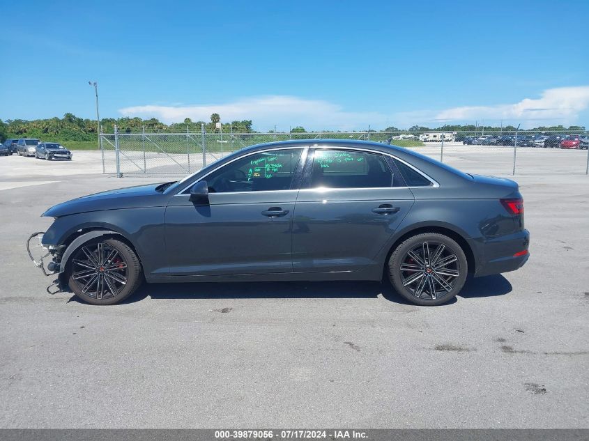 2019 Audi A4 40 Premium/40 Titanium Premium VIN: WAUGMAF48KA054563 Lot: 39879056