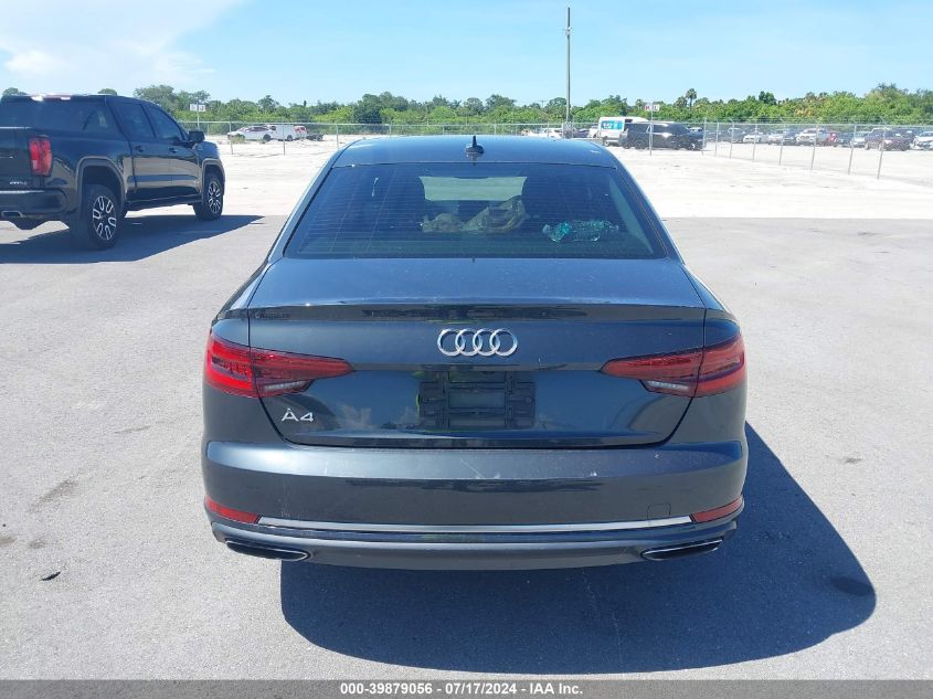 2019 Audi A4 40 Premium/40 Titanium Premium VIN: WAUGMAF48KA054563 Lot: 39879056