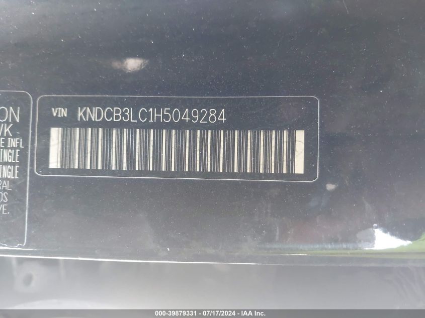 KNDCB3LC1H5049284 2017 Kia Niro Lx