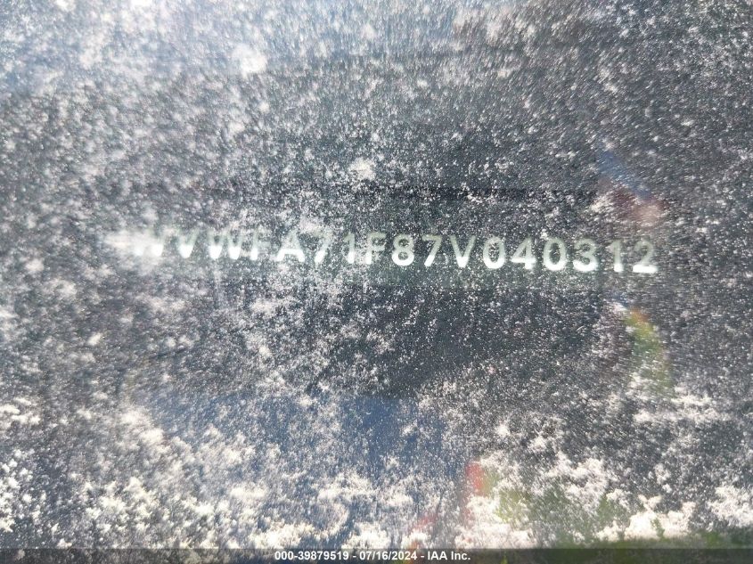 2007 Volkswagen Eos 2.0T VIN: WVWFA71F87V040312 Lot: 39879519