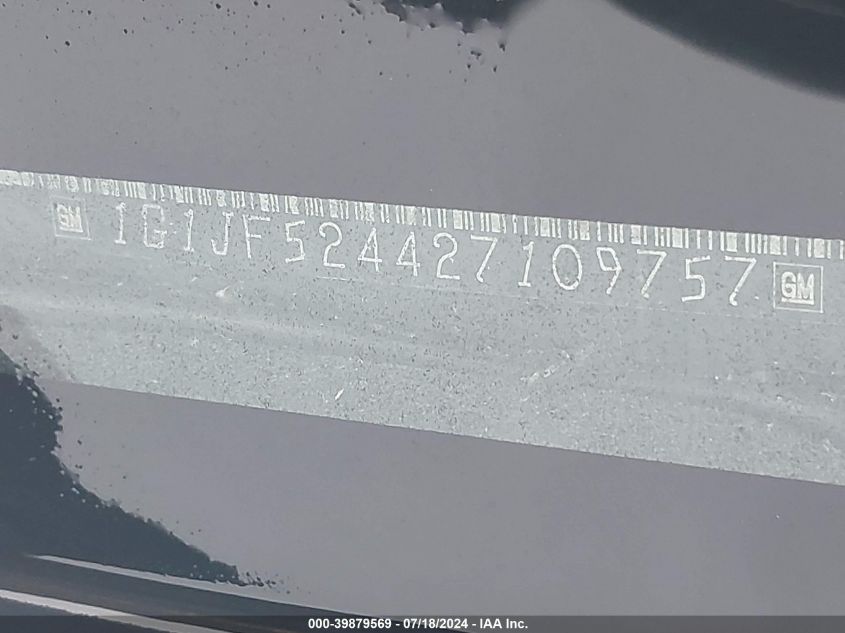 2002 Chevrolet Cavalier Ls VIN: 1G1JF524427109757 Lot: 39879569