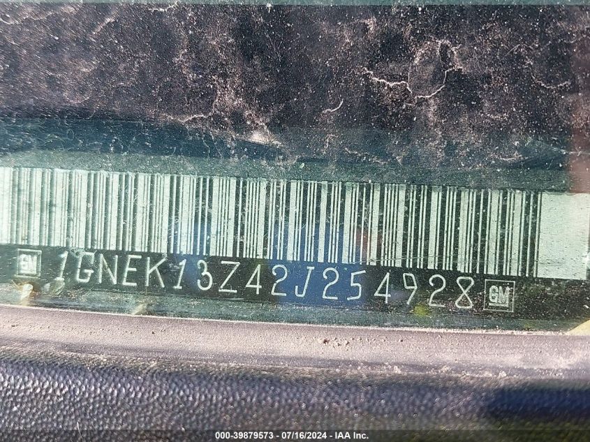 2002 Chevrolet Tahoe Lt VIN: 1GNEK13Z42J254928 Lot: 39879573