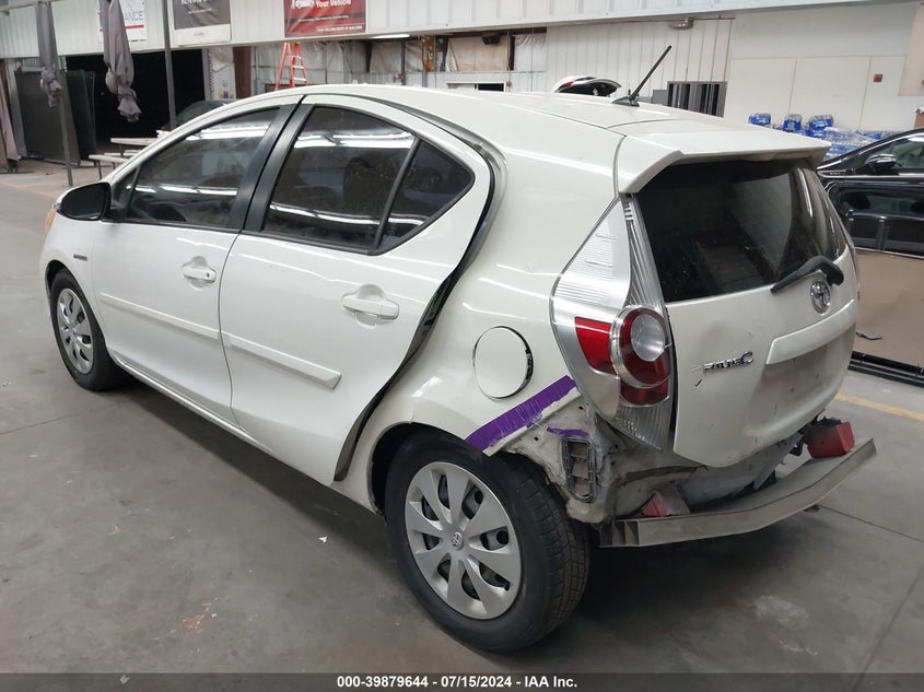 2012 Toyota Prius C Two VIN: JTDKDTB36C1003585 Lot: 39879644