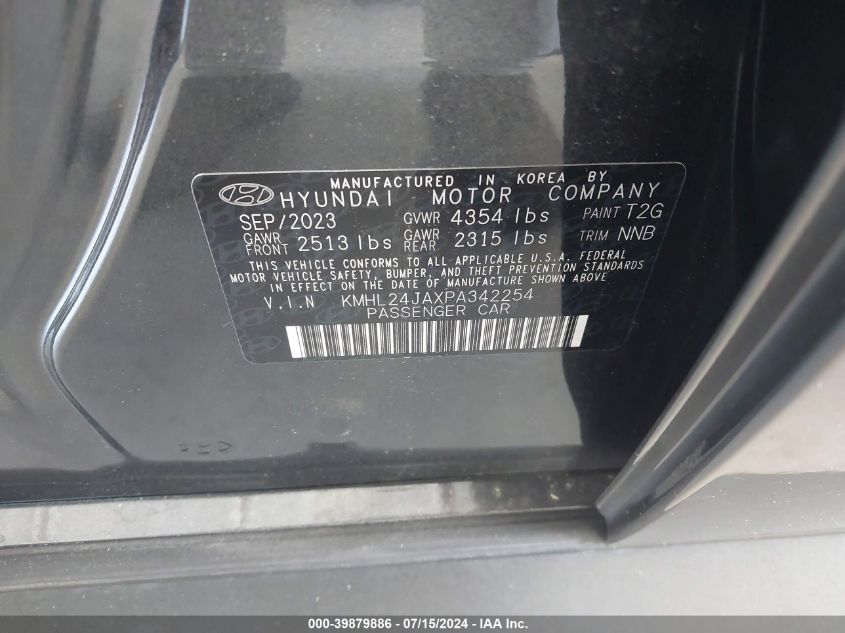 KMHL24JAXPA342254 2023 Hyundai Sonata Se