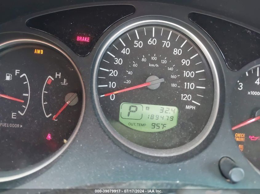 2005 Subaru Forester 2.5Xs Ll Bean VIN: JF1SG67635H724958 Lot: 39879917