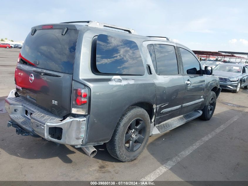 2006 Nissan Armada Se/Le VIN: 5N1AA08A56N727298 Lot: 39880138