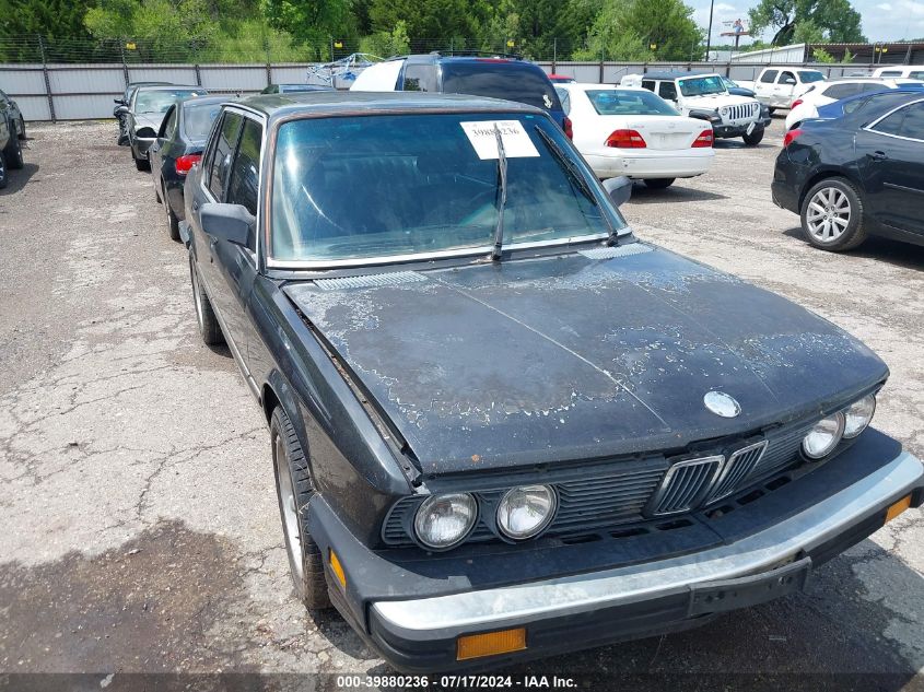 1987 BMW 535 I VIN: WBADC7407H0963949 Lot: 39880236