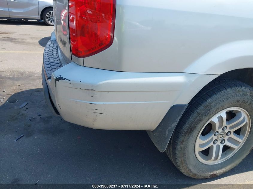 2003 Honda Pilot Ex-L VIN: 2HKYF18563H509752 Lot: 39880237