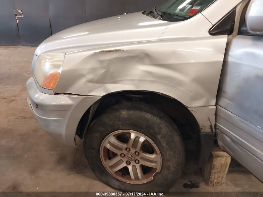 2003 Honda Pilot Ex-L VIN: 2HKYF18563H596472 Lot: 39880357