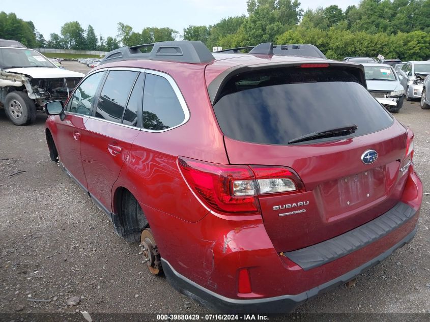 2016 Subaru Outback 2.5I Premium VIN: 4S4BSAFC3G3215094 Lot: 39880429