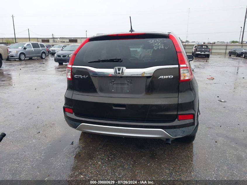 2015 Honda Cr-V Ex-L VIN: 2HKRM4H76FH625504 Lot: 39880629