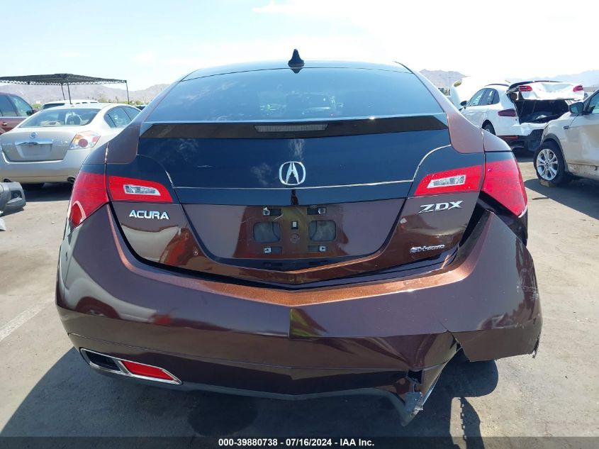 2010 Acura Zdx VIN: 2HNYB1H47AH500416 Lot: 39880738