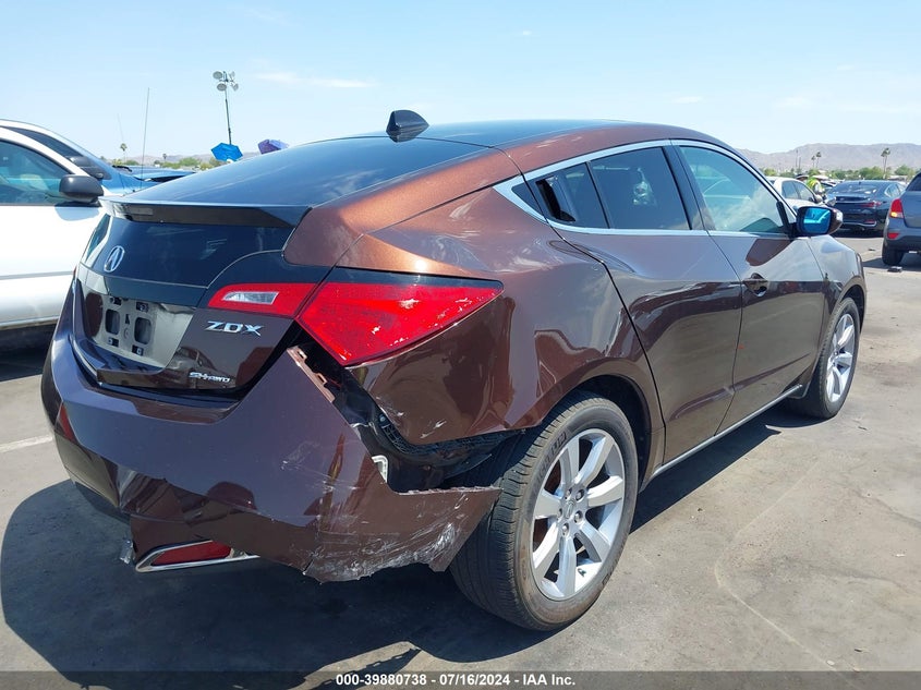 2010 Acura Zdx VIN: 2HNYB1H47AH500416 Lot: 39880738