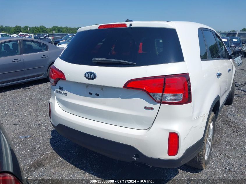 2014 Kia Sorento Lx VIN: 5XYKT3A60EG501637 Lot: 39880808