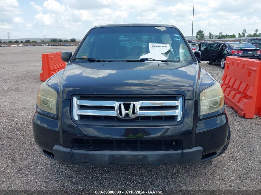 2007 Honda Pilot Lx VIN: 5FNYF28137B013962 Lot: 39880899