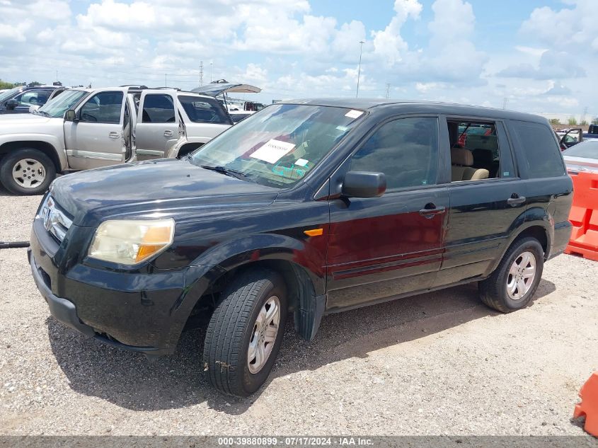 2007 Honda Pilot Lx VIN: 5FNYF28137B013962 Lot: 39880899