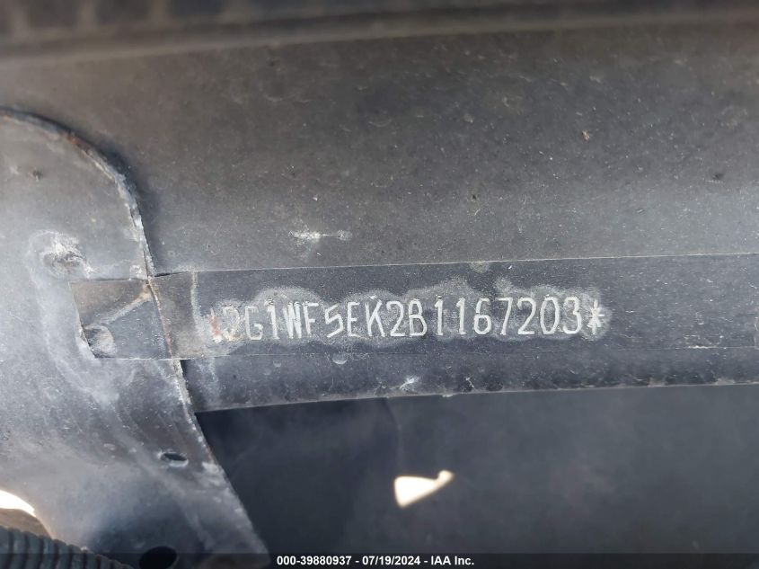 2011 Chevrolet Impala Ls VIN: 2G1WF5EK2B1167203 Lot: 39880937