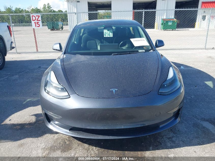 2021 Tesla Model 3 Standard Range Plus Rear-Wheel Drive VIN: 5YJ3E1EA1MF096167 Lot: 39880954