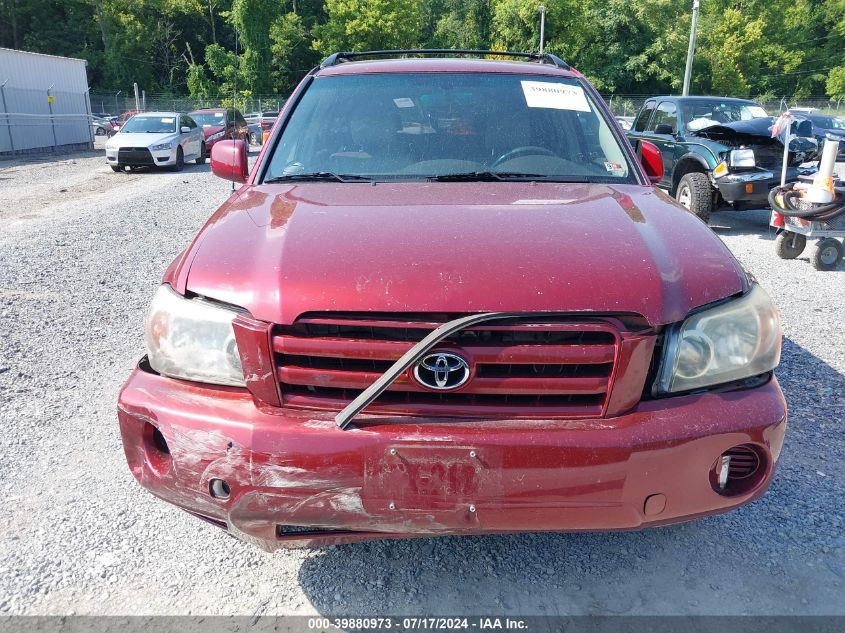 2004 Toyota Highlander V6 VIN: JTEGP21A440034585 Lot: 39880973