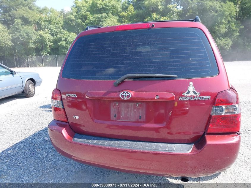 2004 Toyota Highlander V6 VIN: JTEGP21A440034585 Lot: 39880973