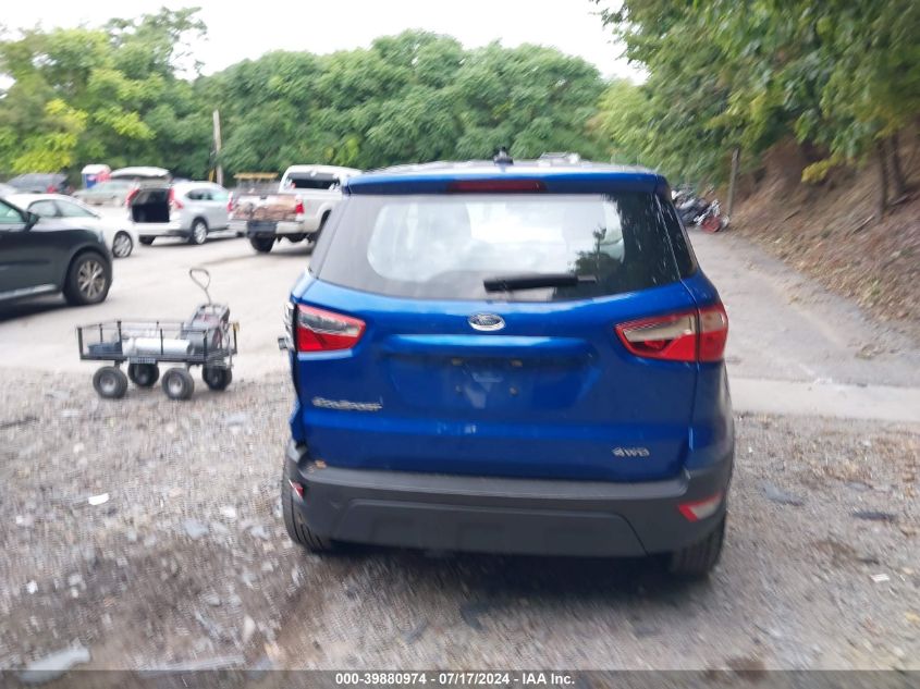 2022 Ford Ecosport S VIN: MAJ6S3FL0NC469110 Lot: 39880974