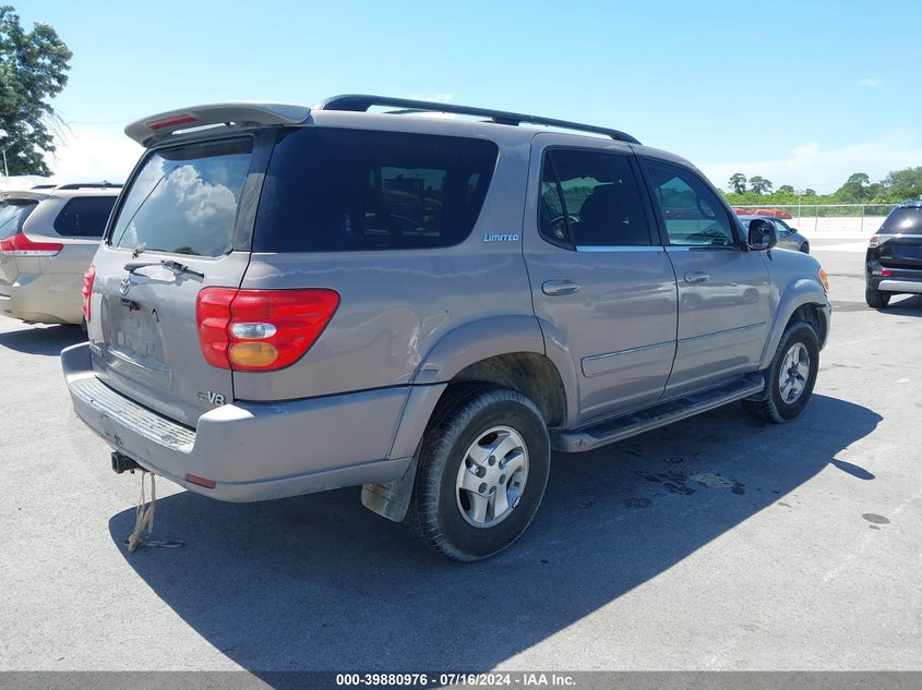 2001 Toyota Sequoia Limited V8 VIN: 5TDZT38A61S032401 Lot: 39880976