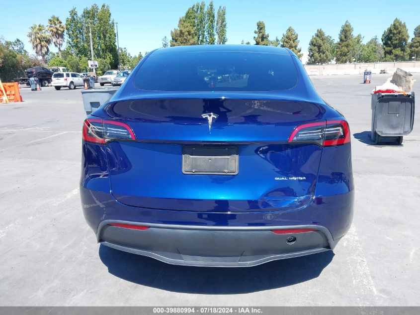 2023 Tesla Model Y Awd/Long Range Dual Motor All-Wheel Drive VIN: 7SAYGDEE1PF664848 Lot: 39880994