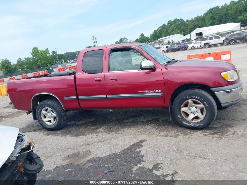 2000 Toyota Tundra Sr5 V8 VIN: 5TBRT3417YS069322 Lot: 39881035