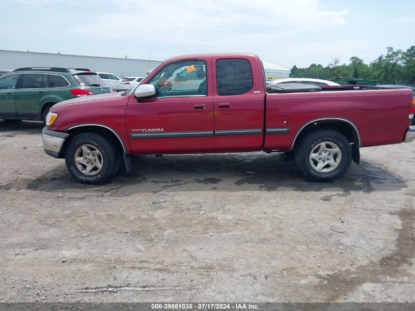 2000 Toyota Tundra Sr5 V8 VIN: 5TBRT3417YS069322 Lot: 39881035