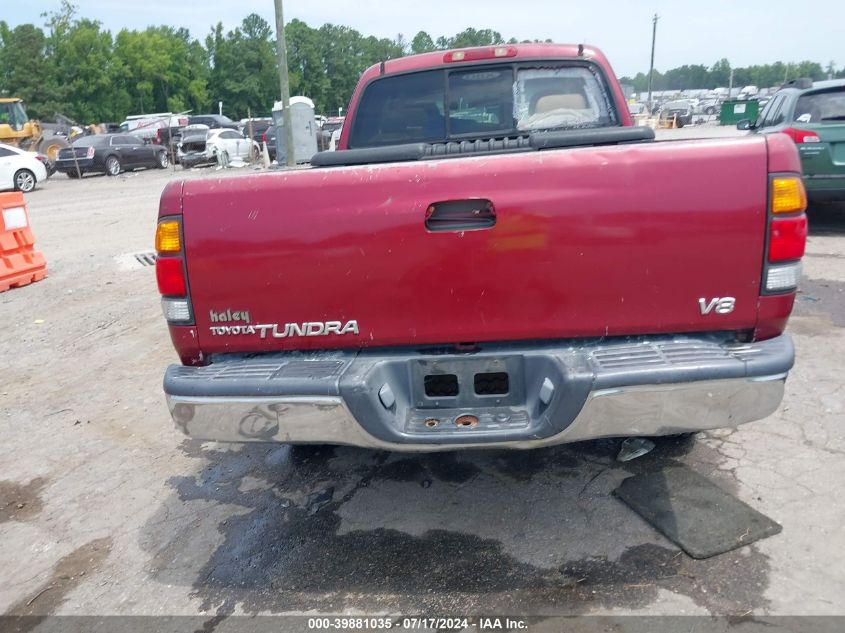 2000 Toyota Tundra Sr5 V8 VIN: 5TBRT3417YS069322 Lot: 39881035