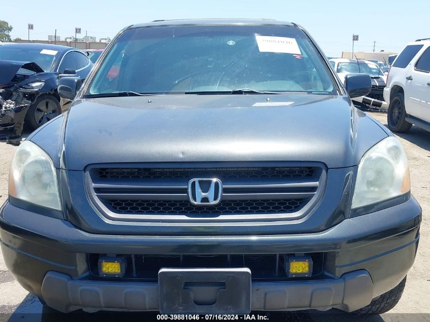 2005 Honda Pilot Ex VIN: 2HKYF18445H522171 Lot: 39881046