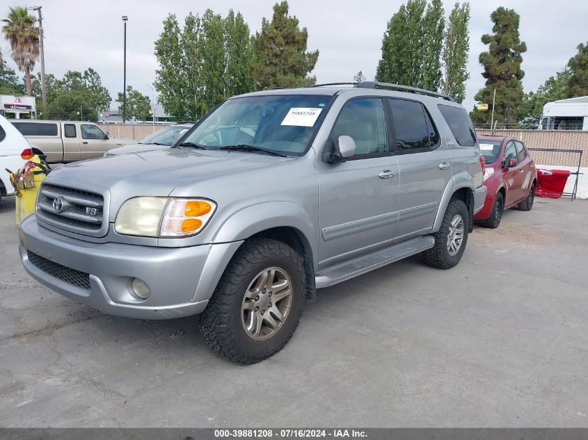 2003 Toyota Sequoia Limited VIN: 5TDBT48A23S203901 Lot: 39881208