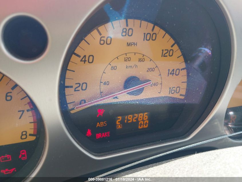 2005 Nissan Murano Sl VIN: JN8AZ08T85W302332 Lot: 39881216