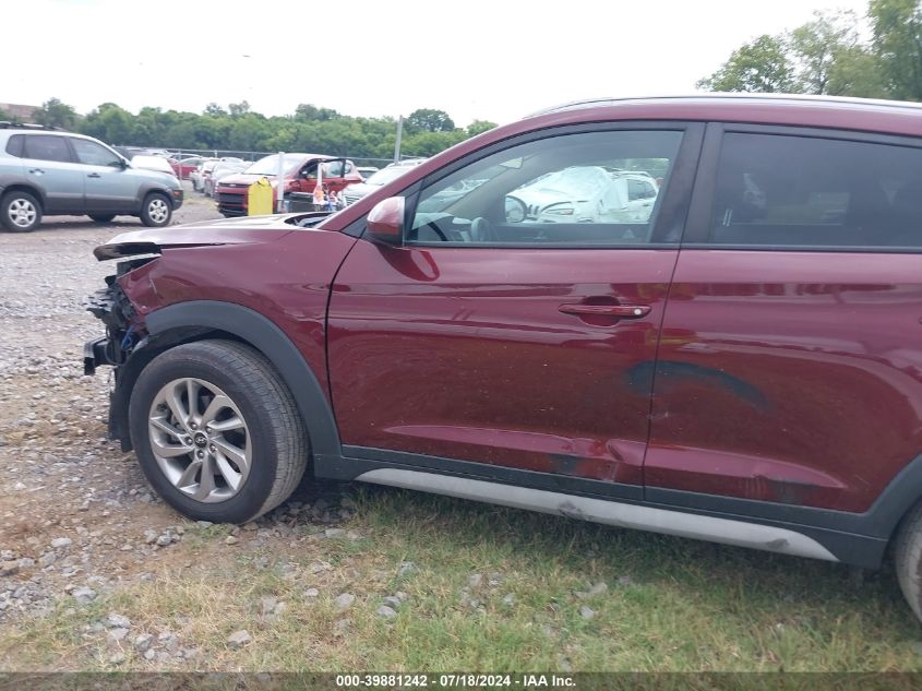 2018 Hyundai Tucson Sel VIN: KM8J3CA43JU637677 Lot: 39881242