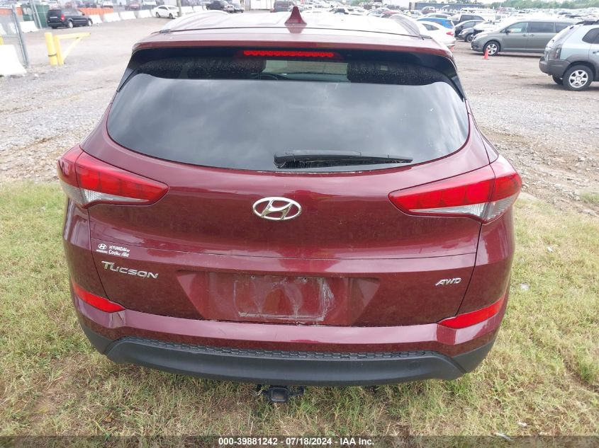 2018 Hyundai Tucson Sel VIN: KM8J3CA43JU637677 Lot: 39881242