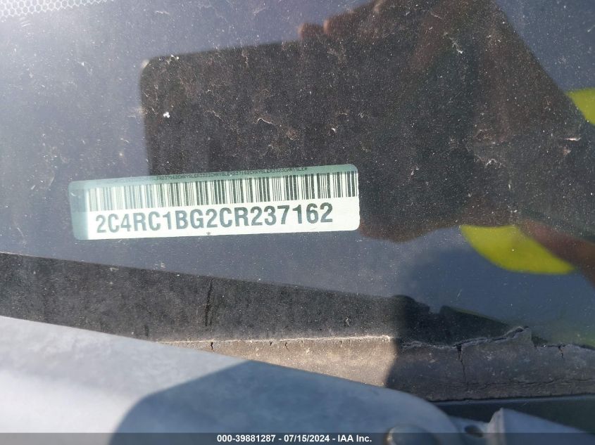 2012 Chrysler Town & Country Touring VIN: 2C4RC1BG2CR237162 Lot: 39881287