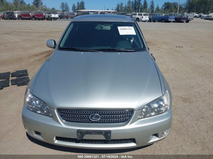 2002 Lexus Is 300 VIN: JTHBD192520043029 Lot: 39881321
